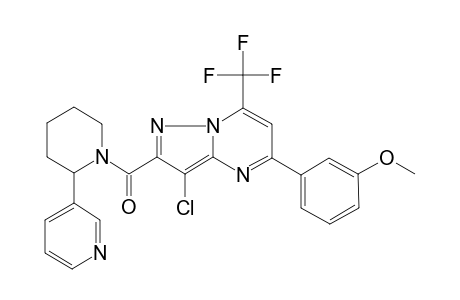 Pyrazolo[1,5-a]pyrimidine, 3-chloro-5-(3-methoxyphenyl)-2-[[2-(3-pyridinyl)-1-piperidinyl]carbonyl]-7-(trifluoromethyl)-