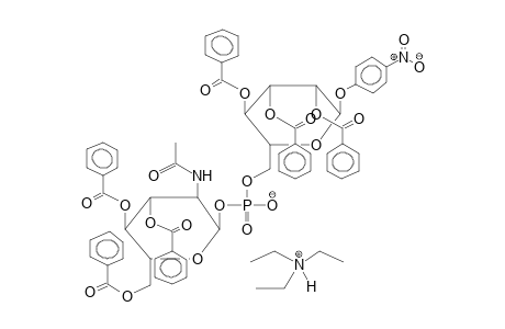 PARA-NITROPHENYL 2,3,4-TRI-O-BENZOYL-6-O-(2-ACETAMIDO-2-DEOXY-3,4,6-TRI-O-BENZOYL-ALPHA-D-GLUCOPYRANOSYLPHOSPHONO)-ALPHA-D-MANNOPYRANOSIDE,TRIETHYLAMMONIUM SALT