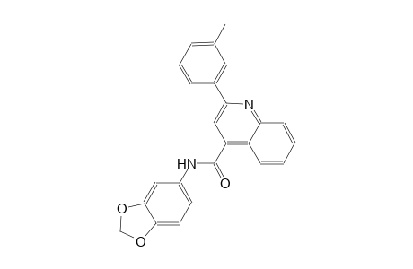 N-(1,3-benzodioxol-5-yl)-2-(3-methylphenyl)-4-quinolinecarboxamide