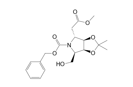 (3aS,4R,6R,6aR)-4-Hydroxymethyl-6-methoxycarbonylmethyl-2,2-dimethyl-tetrahydro-[1,3]dioxolo[4,5-c]pyrrole-5-carboxylic acid benzyl ester
