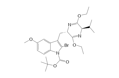 (3S,6R)-3-((1-(tert-Butyloxycarbonyl)-2-bromo-5-methoxy-3-indoyl)methyl)-3,6-dihydro-6-isopropyl-2,5-diethoxypyrazine