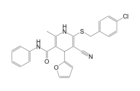 3-pyridinecarboxamide, 6-[[(4-chlorophenyl)methyl]thio]-5-cyano-4-(2-furanyl)-1,4-dihydro-2-methyl-N-phenyl-