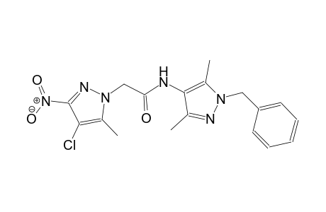 N-(1-benzyl-3,5-dimethyl-1H-pyrazol-4-yl)-2-(4-chloro-5-methyl-3-nitro-1H-pyrazol-1-yl)acetamide