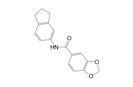 N-(2,3-dihydro-1H-inden-5-yl)-1,3-benzodioxole-5-carboxamide