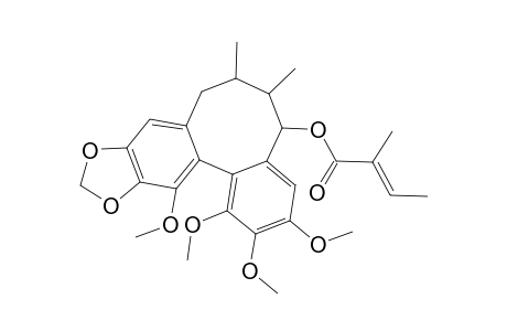1,2,3,13-Tetramethoxy-6,7-dimethyl-5,6,7,8-tetrahydrobenzo[3,4]cycloocta[1,2-f][1,3]benzodioxol-5-yl (2Z)-2-methyl-2-butenoate