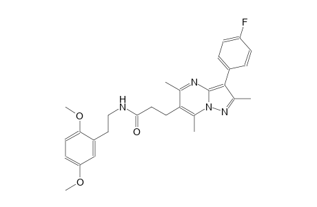 pyrazolo[1,5-a]pyrimidine-6-propanamide, N-[2-(2,5-dimethoxyphenyl)ethyl]-3-(4-fluorophenyl)-2,5,7-trimethyl-