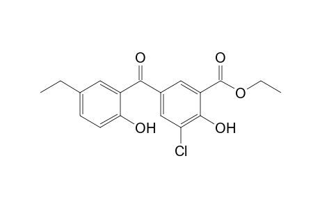 Ethyl 3-chloro-2-hydroxy-5-(2'-hydroxy-5'-ethylbenzoyl)-benzoate