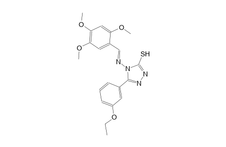 5-(3-ethoxyphenyl)-4-{[(E)-(2,4,5-trimethoxyphenyl)methylidene]amino}-4H-1,2,4-triazol-3-yl hydrosulfide