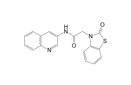 1,3-Benzothiazole-3-acetamide, 2,3-dihydro-2-oxo-N-(3-quinolinyl)-