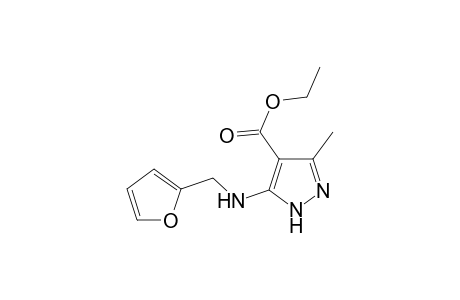 Pyrazole-4-carboxylic acid, 5-(2-furfurylamino)-3-methyl-, ethyl ester