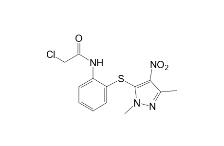 2-chloro-2'-[(1,3-dimethyl-4-nitropyrazol-5-yl)thio]benzanilide