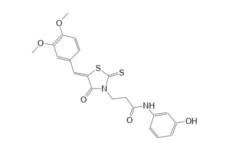 3-thiazolidinepropanamide, 5-[(3,4-dimethoxyphenyl)methylene]-N-(3-hydroxyphenyl)-4-oxo-2-thioxo-, (5Z)-