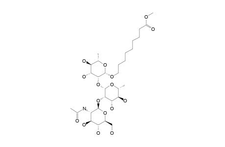 8-METHOXYCARBONYL-OCTYL-O-(2-ACETAMIDO-2-DEOXY-BETA-D-GLUCOPYRANOSYL)-(1->2)-O-ALPHA-L-RHAMNOPYRANOSYL-(1->2)-ALPHA-L-RHAMNOPYRANOSIDE