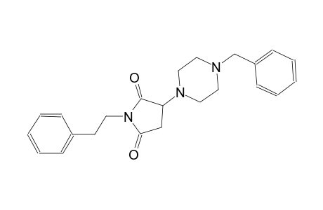 3-(4-benzyl-1-piperazinyl)-1-(2-phenylethyl)-2,5-pyrrolidinedione