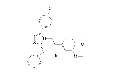 N-((2Z)-4-(4-chlorophenyl)-3-[2-(3,4-dimethoxyphenyl)ethyl]-1,3-thiazol-2(3H)-ylidene)aniline hydrobromide