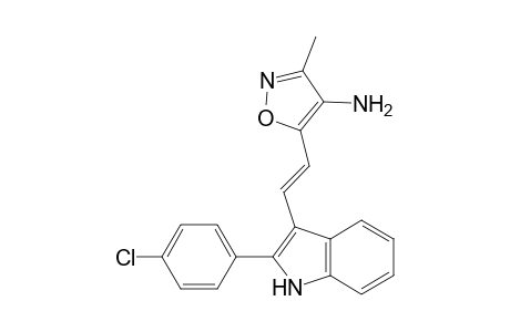 5-{2-[2-(p-chlorophenyl)-indol-3-yl]-ethenyl}(3-methyl-4-amino)isoxazole