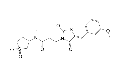 3-thiazolidinepropanamide, 5-[(3-methoxyphenyl)methylene]-N-methyl-2,4-dioxo-N-(tetrahydro-1,1-dioxido-3-thienyl)-, (5Z)-