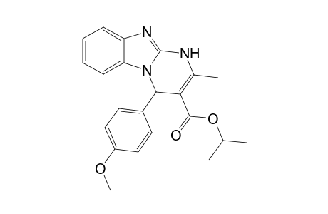 Pyrimido[1,2-a][1,3]benzimidazole-3-carboxylic acid, 1,4-dihydro-4-(4-methoxyphenyl)-2-methyl-, 1-methylethyl ester
