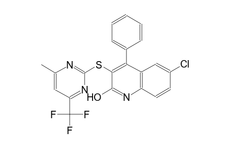 2-quinolinol, 6-chloro-3-[[4-methyl-6-(trifluoromethyl)-2-pyrimidinyl]thio]-4-phenyl-