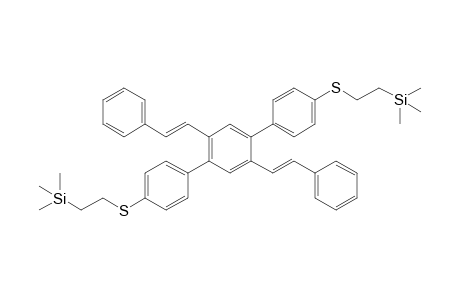 1,4-Bis{4-[2-(trimethylsilyl)ethylthio]phenyl}-2,5-bis[(E)-2-phenylethenyl]benzene