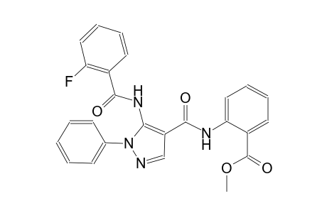 benzoic acid, 2-[[[5-[(2-fluorobenzoyl)amino]-1-phenyl-1H-pyrazol-4-yl]carbonyl]amino]-, methyl ester