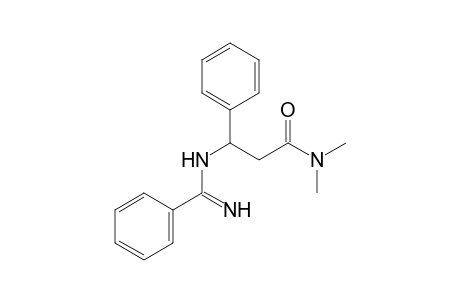 3-(benzenecarboximidoylamino)-N,N-dimethyl-3-phenyl-propanamide