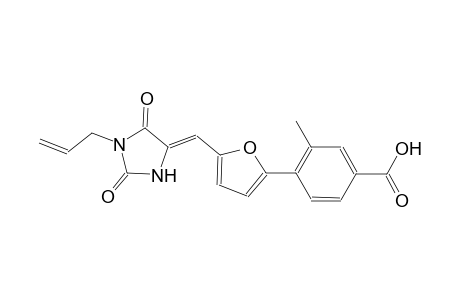 4-{5-[(Z)-(1-allyl-2,5-dioxo-4-imidazolidinylidene)methyl]-2-furyl}-3-methylbenzoic acid
