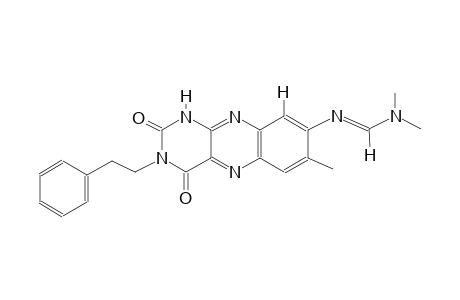 N,N-dimethyl-N'-[7-methyl-2,4-dioxo-3-(2-phenylethyl)-1,2,3,4-tetrahydrobenzo[g]pteridin-8-yl]imidoformamide