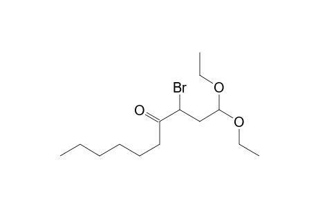 4-Decanone, 3-bromo-1,1-diethoxy-