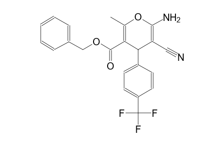 4H-pyran-3-carboxylic acid, 6-amino-5-cyano-2-methyl-4-[4-(trifluoromethyl)phenyl]-, phenylmethyl ester