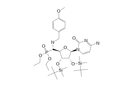 5'S-(PARA-METHOXYBENZYL)-AMINO-5'-DIETHYLPHOSPHONYL-2',3'-DI-O-TERT.-BUTYLDIMETHYLSILYL-CYTIDINE