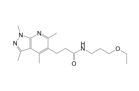 1H-pyrazolo[3,4-b]pyridine-5-propanamide, N-(3-ethoxypropyl)-1,3,4,6-tetramethyl-