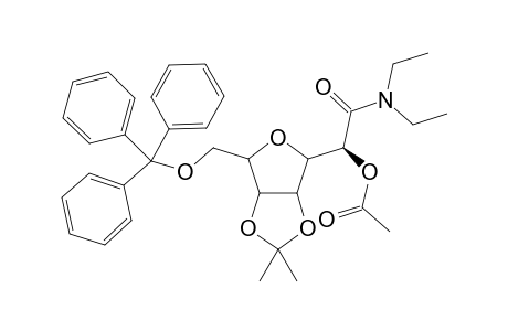 N,N-Diethyl-2-O-acetyl-3,6-anhydro-4,5-O-isopropylidene-7-O-trityl-D-glycero-D-manno-heptonamide