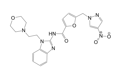 N-{1-[2-(4-morpholinyl)ethyl]-1H-benzimidazol-2-yl}-5-[(4-nitro-1H-pyrazol-1-yl)methyl]-2-furamide