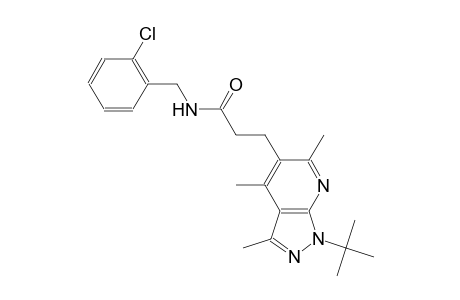 1H-pyrazolo[3,4-b]pyridine-5-propanamide, N-[(2-chlorophenyl)methyl]-1-(1,1-dimethylethyl)-3,4,6-trimethyl-