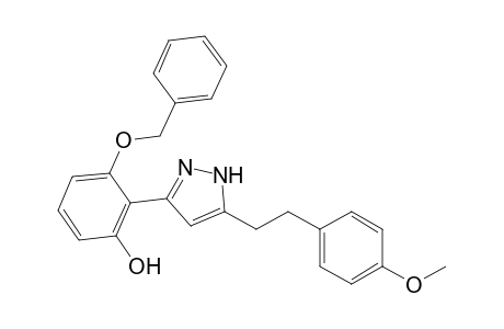 3-(2-Benzyloxy-6-hydroxyphenyl)-5-[2-(4-methoxyphenyl)ethyl]pyrazole