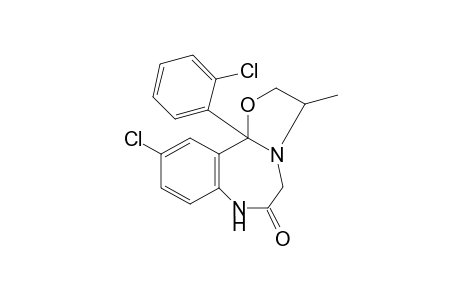 10-CHLORO-11b-(o-CHLOROPHENYL)-3-METHYL-2,3,5,11b-TETRAHYDROOXAZOLO[3,2-d][1,4]BENZODIAZEPIN-6(7H)-ONE