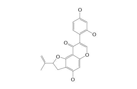 LACHNOISOFLAVONE_A;7,2',4'-TRIHYDROXY-5''-ISOPROPENYL-4'',5''-DIHYDROFURANO-[2''.3'':5.6]-ISOFLAVONE