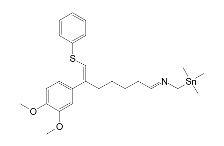 N-[(Trimethylstannyl)methyl]-(Z)-6-(3,4-dimethoxyphenyl)-7-(phenylthio)-6-heptenimine-