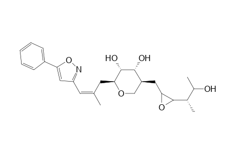 2H-Pyran-3,4-diol, tetrahydro-5-[[3-(2-hydroxy-1-methylpropyl)oxiranyl]methyl]-2-[2-methyl-3-(5-phenyl-3-isoxazolyl)-2-propenyl]-, [2S-[2.alpha.(Z),3.beta.,4.beta.,5.alpha.[2R*,3R*(1R*, 2R*)]]]-