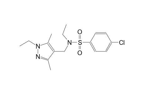 benzenesulfonamide, 4-chloro-N-ethyl-N-[(1-ethyl-3,5-dimethyl-1H-pyrazol-4-yl)methyl]-