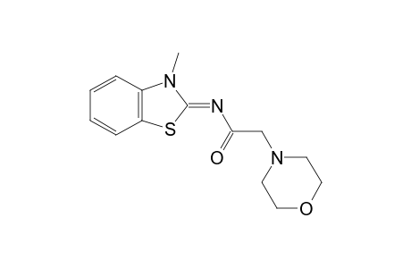 N-(3-METHYL-2-BENZOTHIAZOLINYLIDENE)-2-MORPHOLINOACETAMIDE