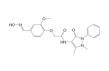 N-(1,5-dimethyl-3-oxo-2-phenyl-2,3-dihydro-1H-pyrazol-4-yl)-2-{4-[(E)-(hydroxyimino)methyl]-2-methoxyphenoxy}acetamide