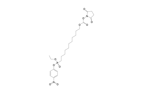 ETHYL-(4-NITROPHENYL)-[11-([(2,5-DIOXOTETRAHYDRO-1H-1-PYRROLYL)-OXY]-CARBONYLOXY)-UNDECYL]-PHOSPHONATE