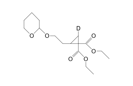 (2-Tetrahydropyranoxy-ethyl)-3-deuterio-cyclopropane-1,1-dicarboxylic acid, diethyl ester