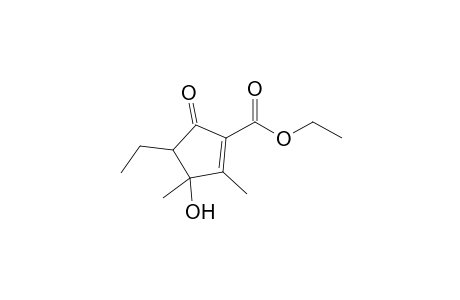 Ethyl 3-hydroxy-2,3-dimethyl-4-ethyl-5-oxocyclopent-1-ene-1-carboxylate