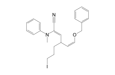 (2Z,5Z)-4-(2-Benzyloxyvinyl)-7-iodo-2-(N-methylanilino)hept-2-enenitrile