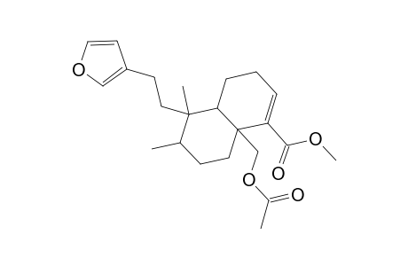 Methyl 8a-[(acetyloxy)methyl]-5-[2-(3-furyl)ethyl]-5,6-dimethyl-3,4,4a,5,6,7,8,8a-octahydro-1-naphthalenecarboxylate