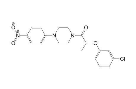 1-[2-(3-chlorophenoxy)propanoyl]-4-(4-nitrophenyl)piperazine