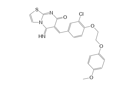 (6Z)-6-{3-chloro-4-[2-(4-methoxyphenoxy)ethoxy]benzylidene}-5-imino-5,6-dihydro-7H-[1,3]thiazolo[3,2-a]pyrimidin-7-one